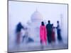 Pink Sari, Taj Mahal, India-Walter Bibikow-Mounted Photographic Print