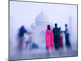 Pink Sari, Taj Mahal, India-Walter Bibikow-Mounted Photographic Print