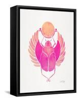 Pink Scarab-Cat Coquillette-Framed Stretched Canvas