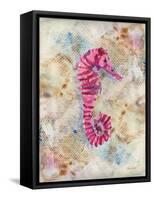 Pink Seahorse-LuAnn Roberto-Framed Stretched Canvas
