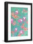 Pink Sheep on A Green Meadow-Ania Zwara-Framed Photographic Print