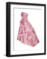 Pink Silk Taffeta Chine Gown, Yves Saint Laurent for Christian Dior, 1956-null-Framed Photographic Print