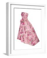 Pink Silk Taffeta Chine Gown, Yves Saint Laurent for Christian Dior, 1956-null-Framed Photographic Print