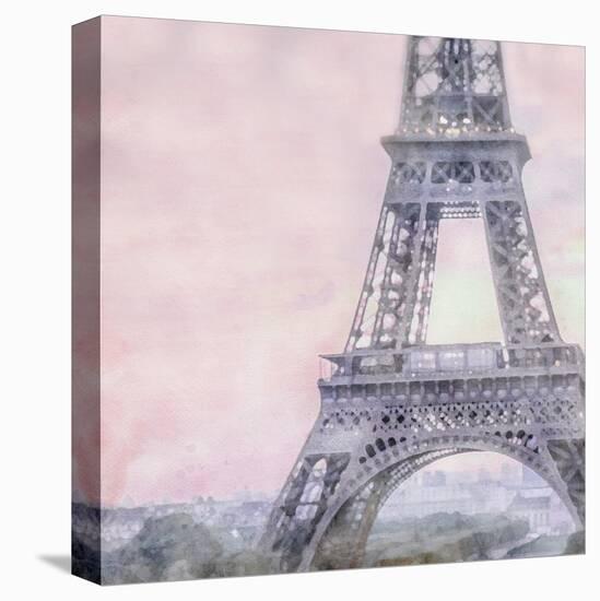 Pink Skies Eiffel Tower-RileyB-Stretched Canvas