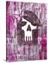 Pink Skull Princess-Roseanne Jones-Stretched Canvas