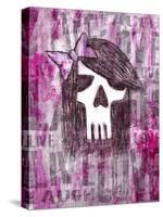 Pink Skull Princess-Roseanne Jones-Stretched Canvas