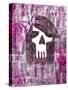 Pink Skull Princess-Roseanne Jones-Stretched Canvas