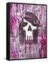 Pink Skull Princess-Roseanne Jones-Framed Stretched Canvas