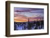 Pink sky at sunrise Norway Europe-ClickAlps-Framed Photographic Print