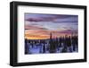 Pink sky at sunrise Norway Europe-ClickAlps-Framed Photographic Print