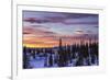 Pink sky at sunrise Norway Europe-ClickAlps-Framed Photographic Print