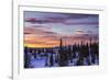 Pink sky at sunrise Norway Europe-ClickAlps-Framed Photographic Print