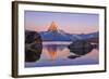 Pink Sky at Sunrise on the Matterhorn Reflected in Stellisee-Roberto Moiola-Framed Photographic Print