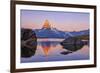 Pink Sky at Sunrise on the Matterhorn Reflected in Stellisee-Roberto Moiola-Framed Photographic Print