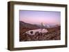 Pink Sky at Sunrise on the Matterhorn Reflected in Stellisee-Roberto Moiola-Framed Photographic Print