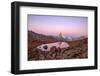 Pink Sky at Sunrise on the Matterhorn Reflected in Stellisee-Roberto Moiola-Framed Photographic Print