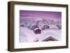 Pink Sky at Sunset Frames the Snowy Mountain Huts and Church, Bettmeralp, District of Raron-Roberto Moiola-Framed Photographic Print