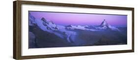 Pink Sky Before Sunrise Over the Lower Theodul Glacier and the Matterhorn Mountain, Swiss Alps-Ruth Tomlinson-Framed Photographic Print