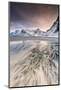 Pink Sky on the Surreal Skagsanden Beach Surrounded by Snow Covered Mountains-ClickAlps-Mounted Photographic Print