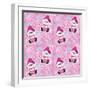 Pink Snowman Pattern-Sheena Pike Art And Illustration-Framed Giclee Print