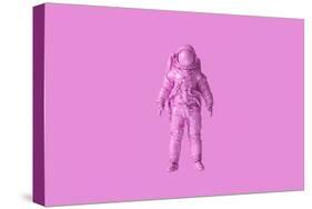 Pink Spaceman Astronaut Cosmonaut-Paul Campbell-Stretched Canvas