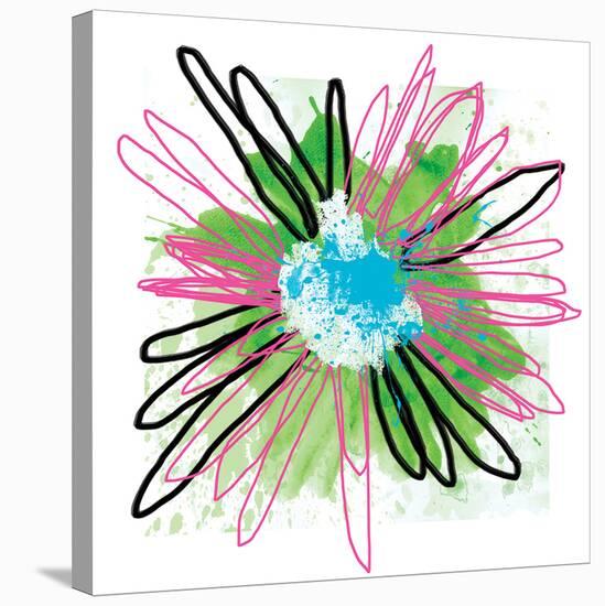 Pink Splash Flower-Elle Stewart-Stretched Canvas