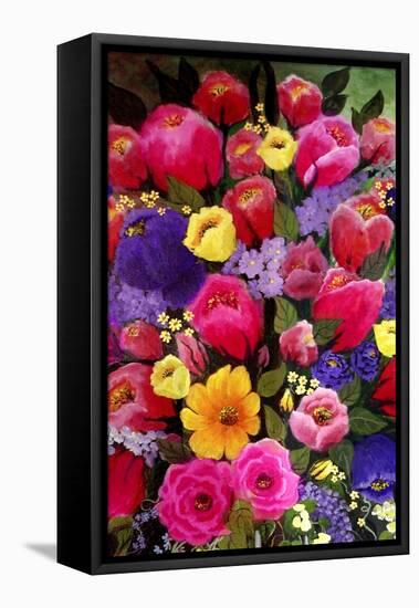 Pink Spring Flowers-Bonnie B. Cook-Framed Stretched Canvas