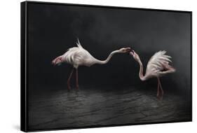 Pink strategy-Martine Benezech-Framed Stretched Canvas