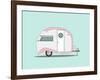 Pink Stripe Teardrop-Annie Bailey Art-Framed Art Print