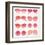 Pink Sunglasses-Cat Coquillette-Framed Art Print