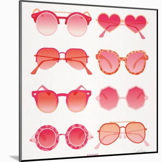 Pink Sunglasses-Cat Coquillette-Mounted Art Print