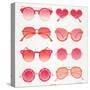 Pink Sunglasses-Cat Coquillette-Stretched Canvas