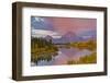 Pink sunrise in autumn, Oxbow, Grand Teton National Park, Wyoming, USA-Michel Hersen-Framed Photographic Print