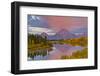 Pink sunrise in autumn, Oxbow, Grand Teton National Park, Wyoming, USA-Michel Hersen-Framed Photographic Print