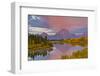 Pink sunrise in autumn, Oxbow, Grand Teton National Park, Wyoming, USA-Michel Hersen-Framed Photographic Print