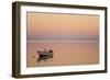 Pink Sunrise with Small Boat in the Ocean, Ifaty, Tulear, Madagascar-Anthony Asael-Framed Photographic Print