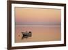 Pink Sunrise with Small Boat in the Ocean, Ifaty, Tulear, Madagascar-Anthony Asael-Framed Photographic Print