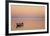 Pink Sunrise with Small Boat in the Ocean, Ifaty, Tulear, Madagascar-Anthony Asael-Framed Photographic Print