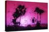 Pink Sunset - In the Style of Oil Painting-Philippe Hugonnard-Stretched Canvas