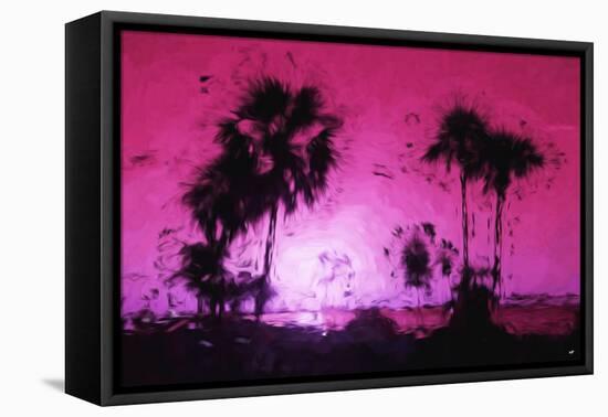 Pink Sunset - In the Style of Oil Painting-Philippe Hugonnard-Framed Stretched Canvas