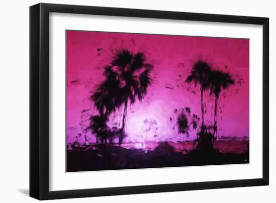 Pink Sunset - In the Style of Oil Painting-Philippe Hugonnard-Framed Giclee Print