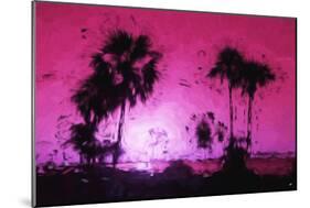 Pink Sunset - In the Style of Oil Painting-Philippe Hugonnard-Mounted Giclee Print