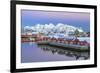 Pink Sunset over the Typical Red Houses Reflected in the Sea. Svollvaer, Lofoten Islands, Norway-ClickAlps-Framed Photographic Print