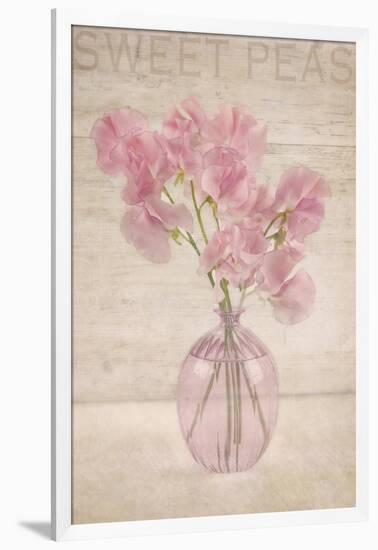 Pink Sweet Peas-Cora Niele-Framed Photographic Print