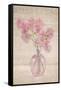 Pink Sweet Peas-Cora Niele-Framed Stretched Canvas