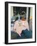 Pink Table with Fruitstand and Flowerpot-Francesco Menzio-Framed Giclee Print