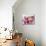 Pink Table-null-Mounted Art Print displayed on a wall