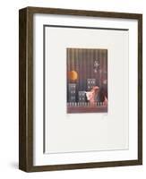 Pink Taureau-Moshe Malka-Framed Limited Edition