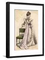 Pink Teagown 1899-null-Framed Art Print