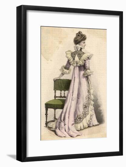 Pink Teagown 1899-null-Framed Art Print